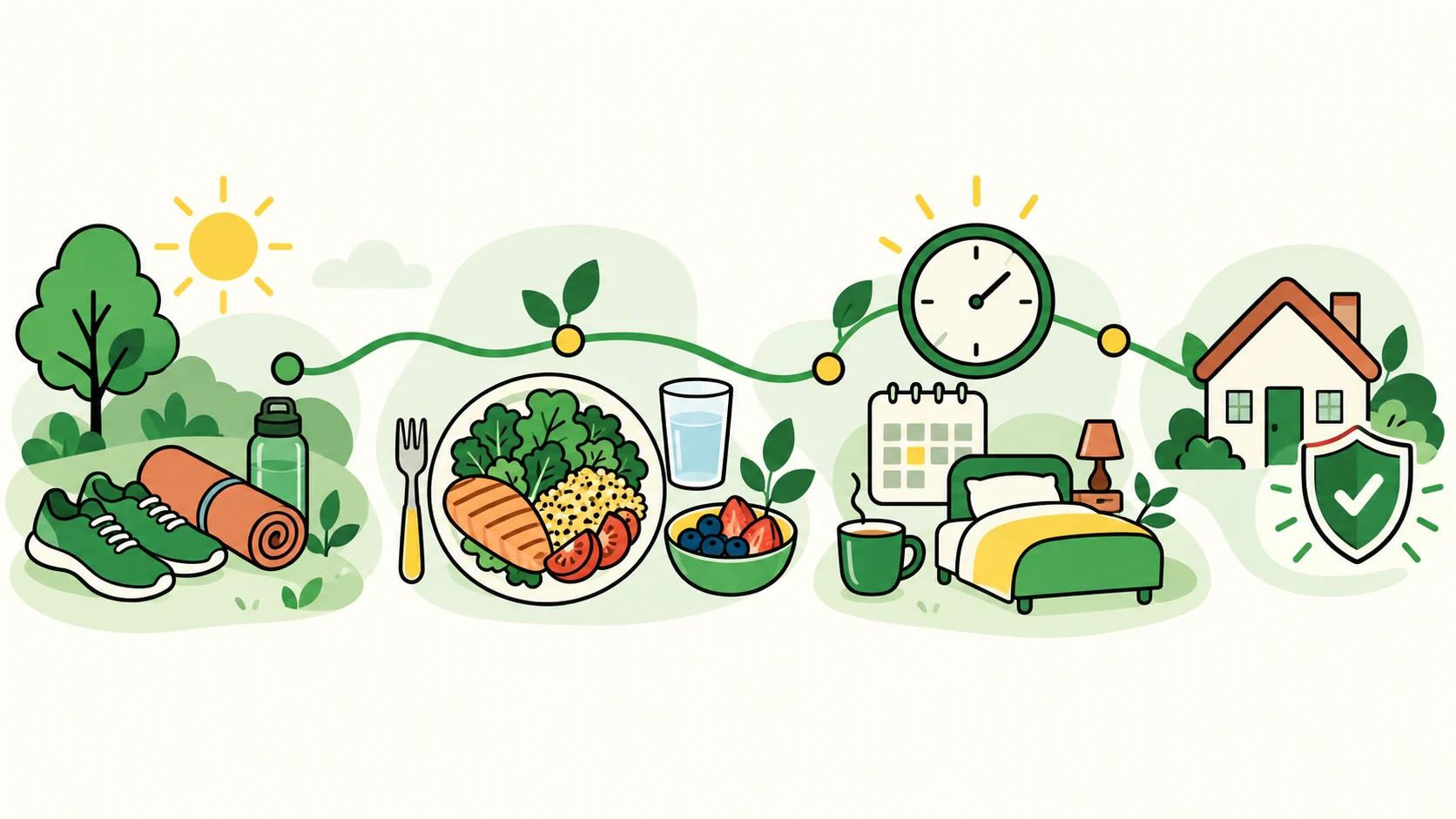 Activity, meal timing, and safety-context collection illustration