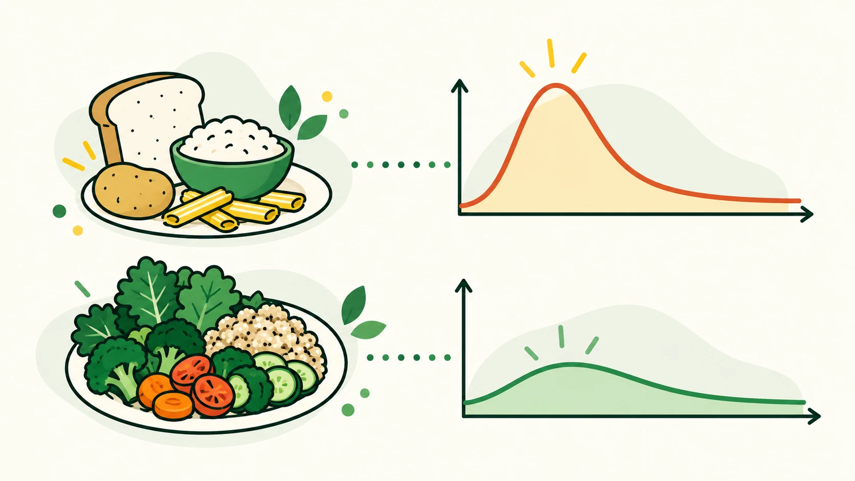 glycemic index keto editorial illustration