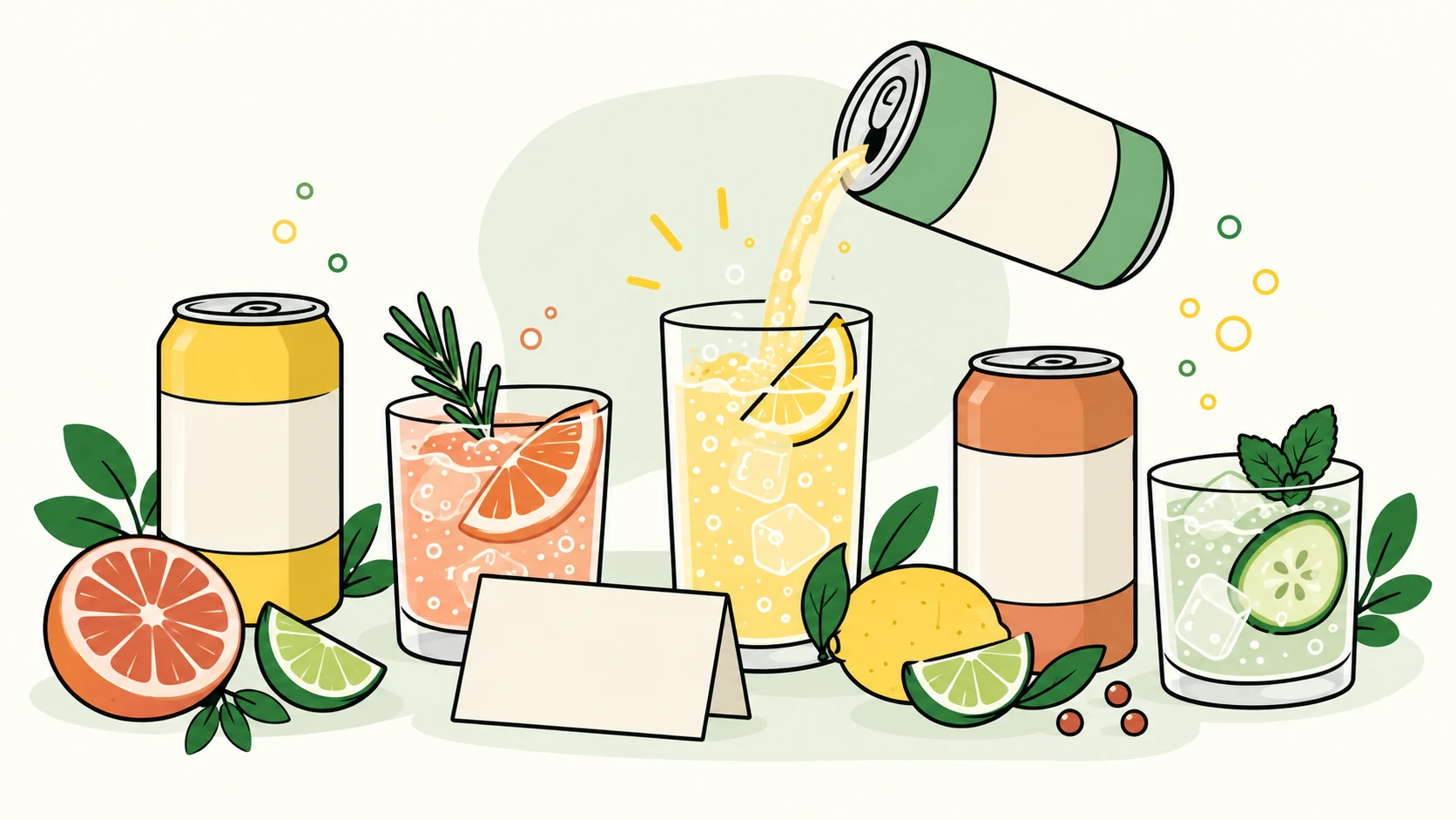 best keto soda editorial illustration