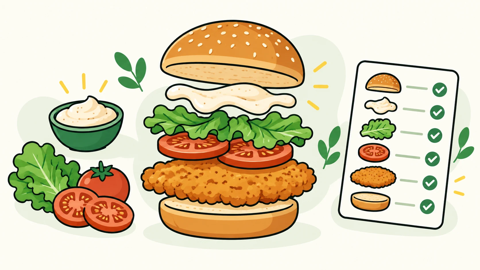 keto chick fil a editorial illustration