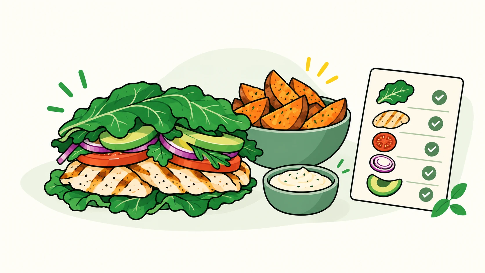 keto mcdonalds editorial illustration