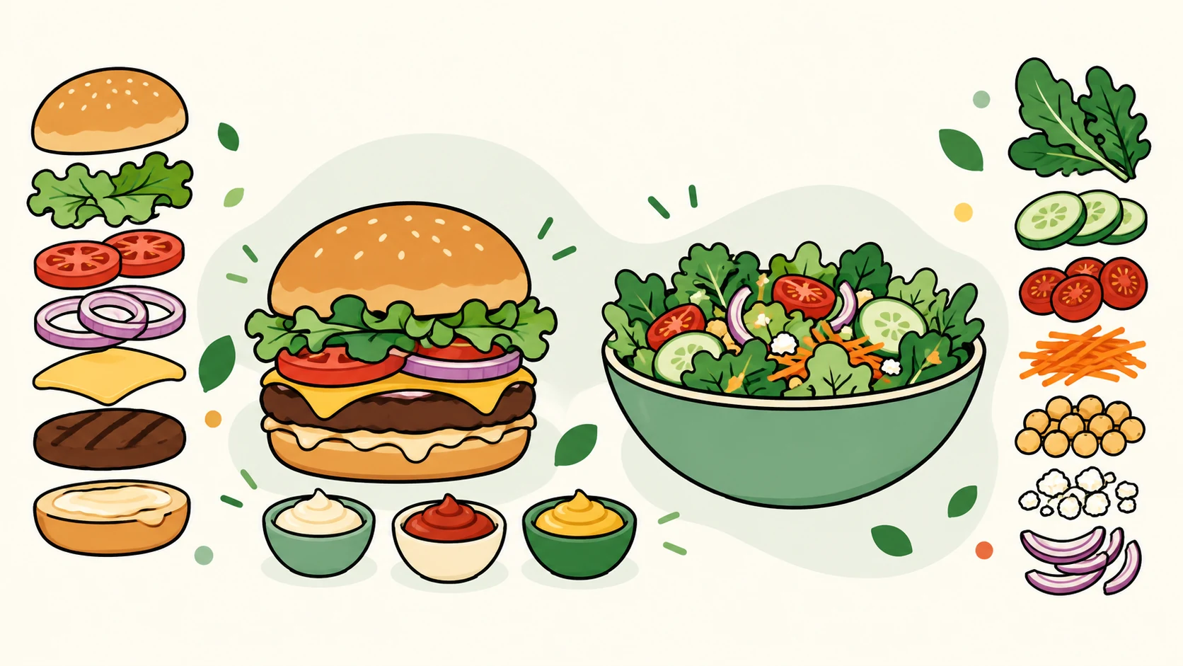 keto wendys editorial illustration