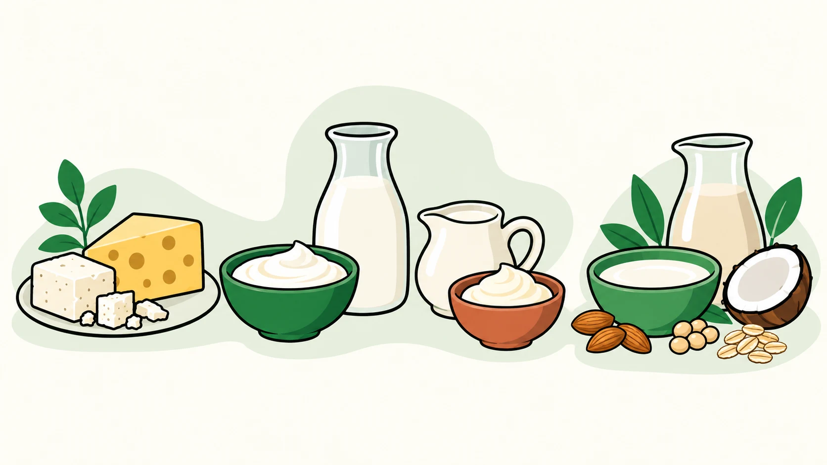 dairy and alternatives food forms and preparations