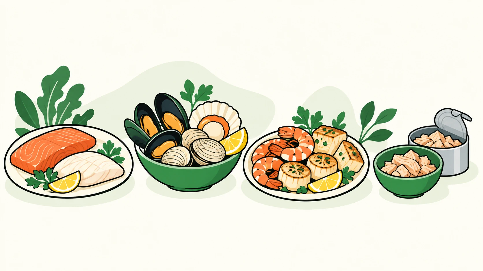 seafood food forms and preparations