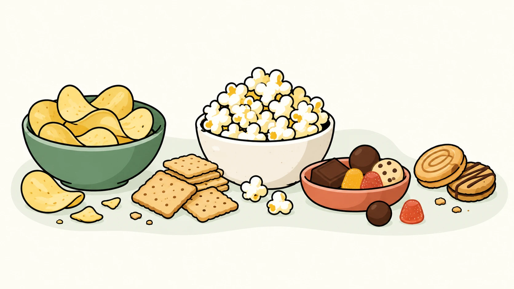 snacks and sweets food forms and preparations