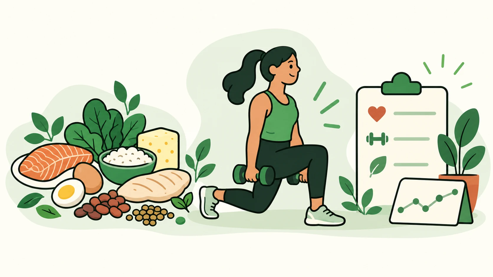 glp 1 muscle loss protein editorial illustration