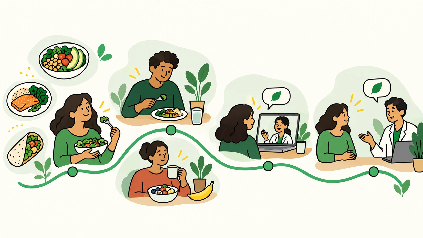 keto after glp 1 editorial illustration