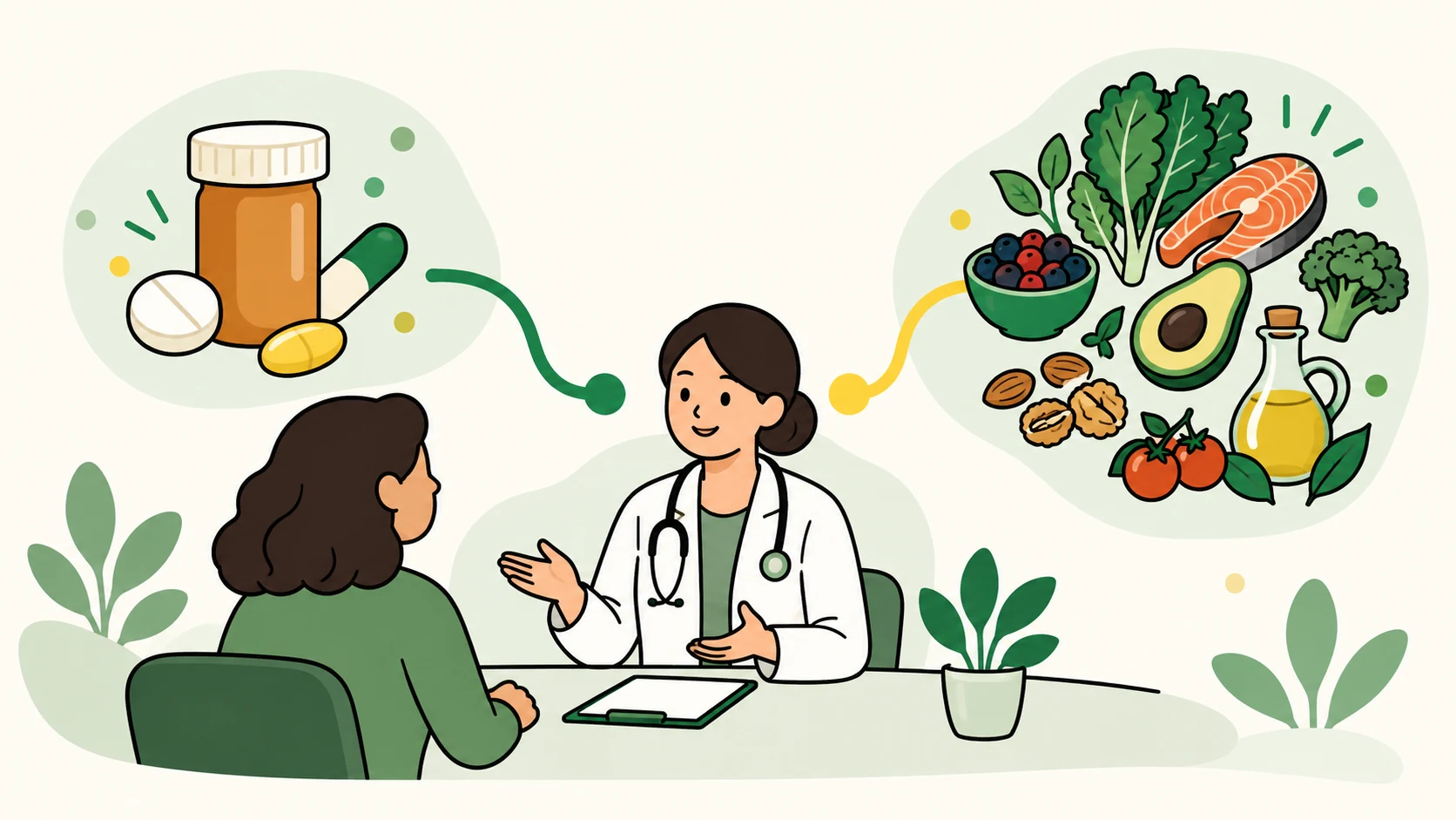 keto on glp 1 editorial illustration