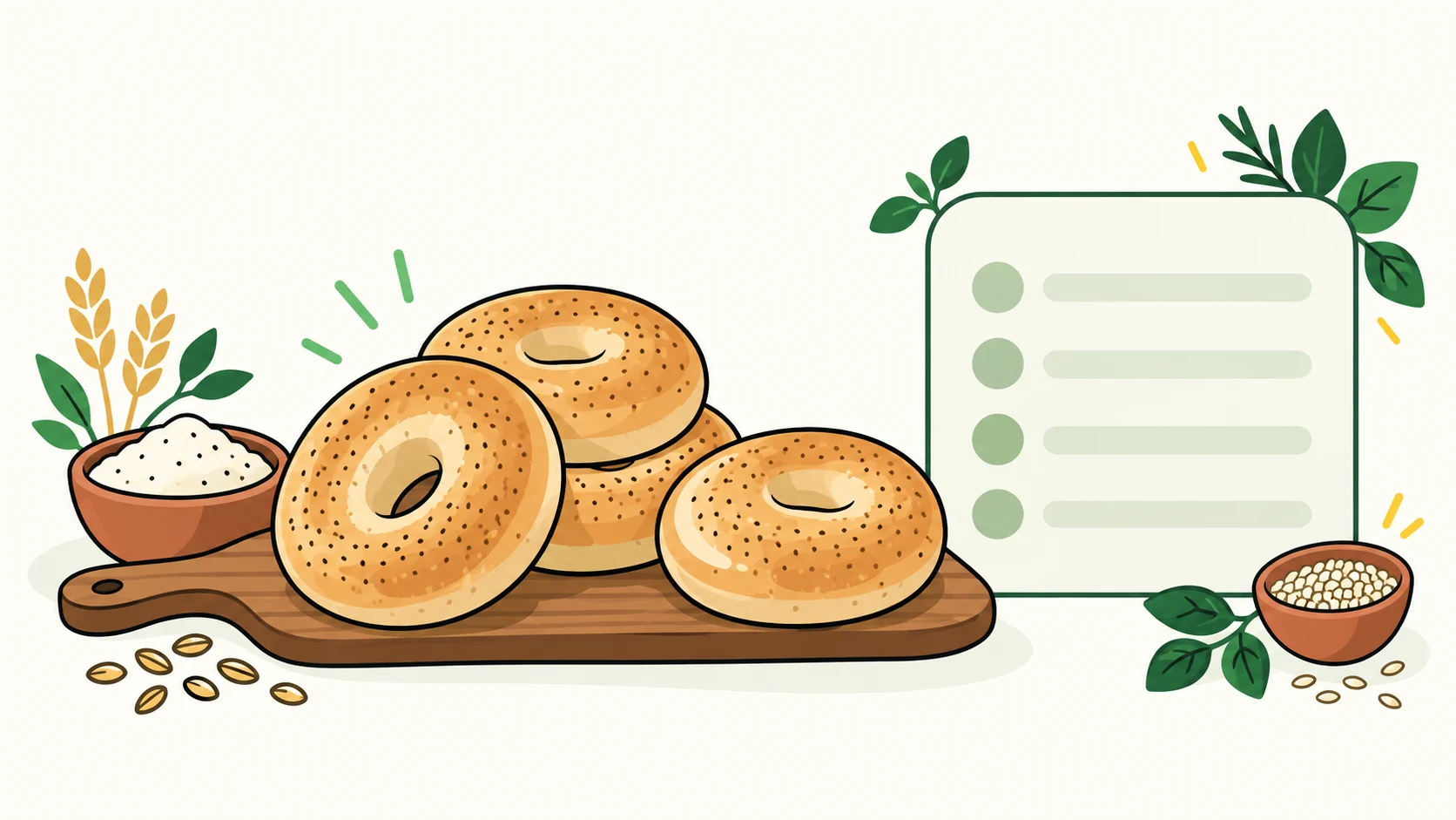 best keto bagels editorial illustration