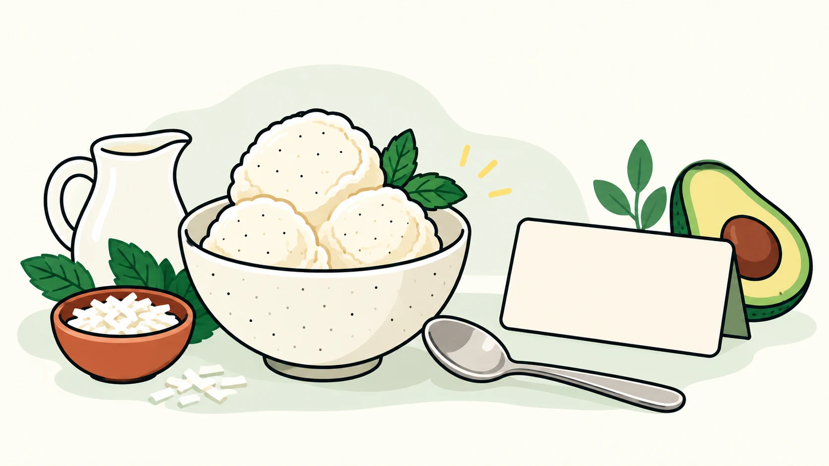 best keto ice cream editorial illustration