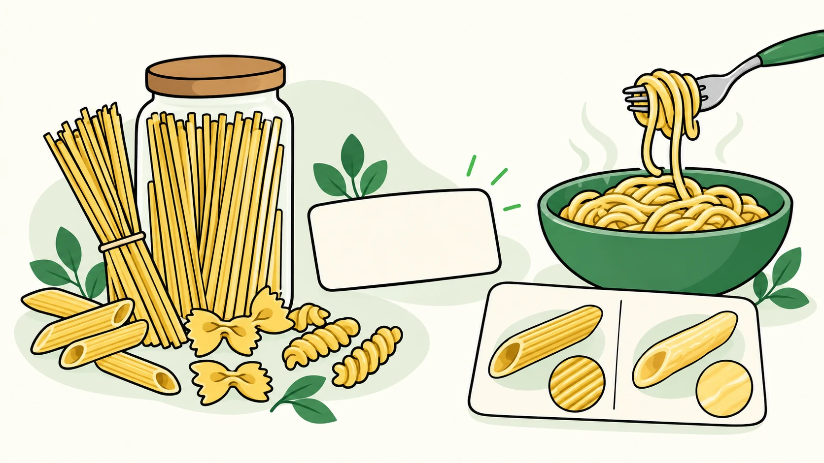 best low carb pasta editorial illustration