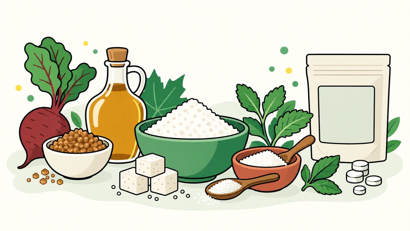 low carb sugar substitute editorial illustration
