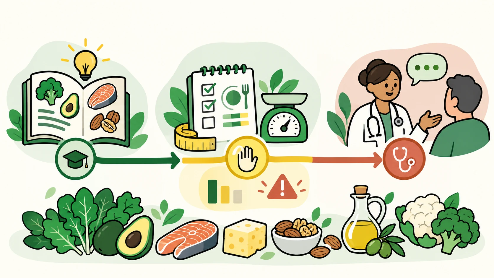 how to get into ketosis fast editorial illustration