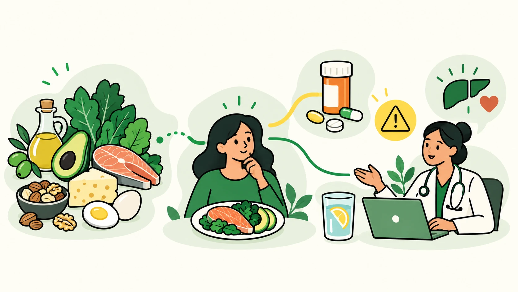 keto electrolytes editorial illustration
