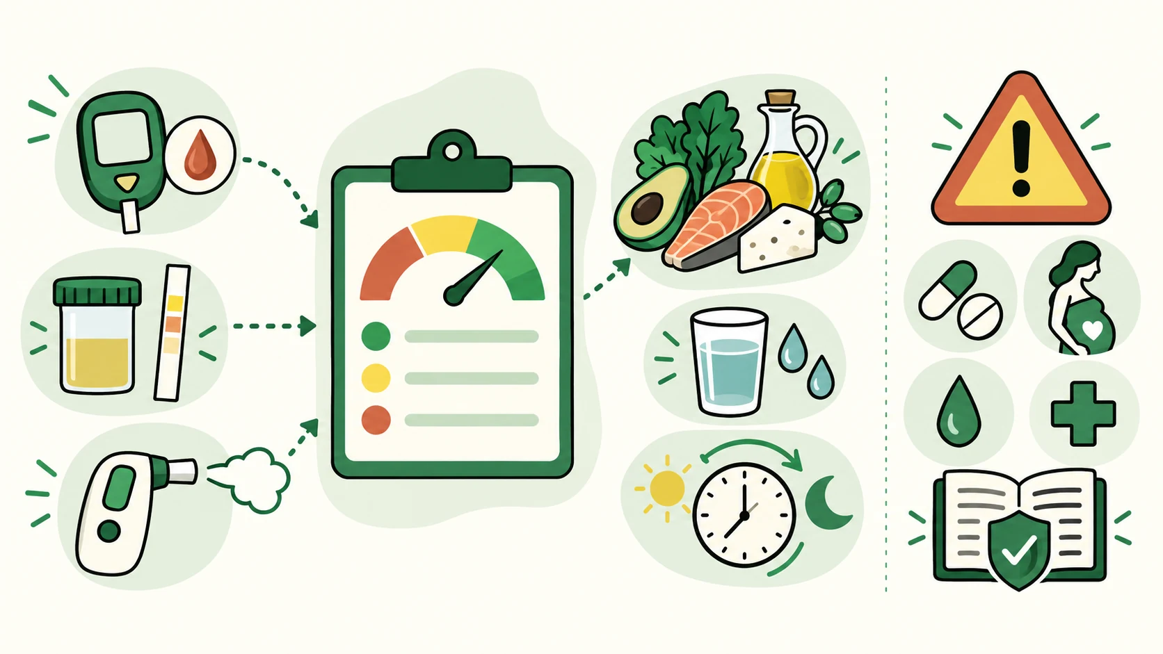 signs of ketosis editorial illustration