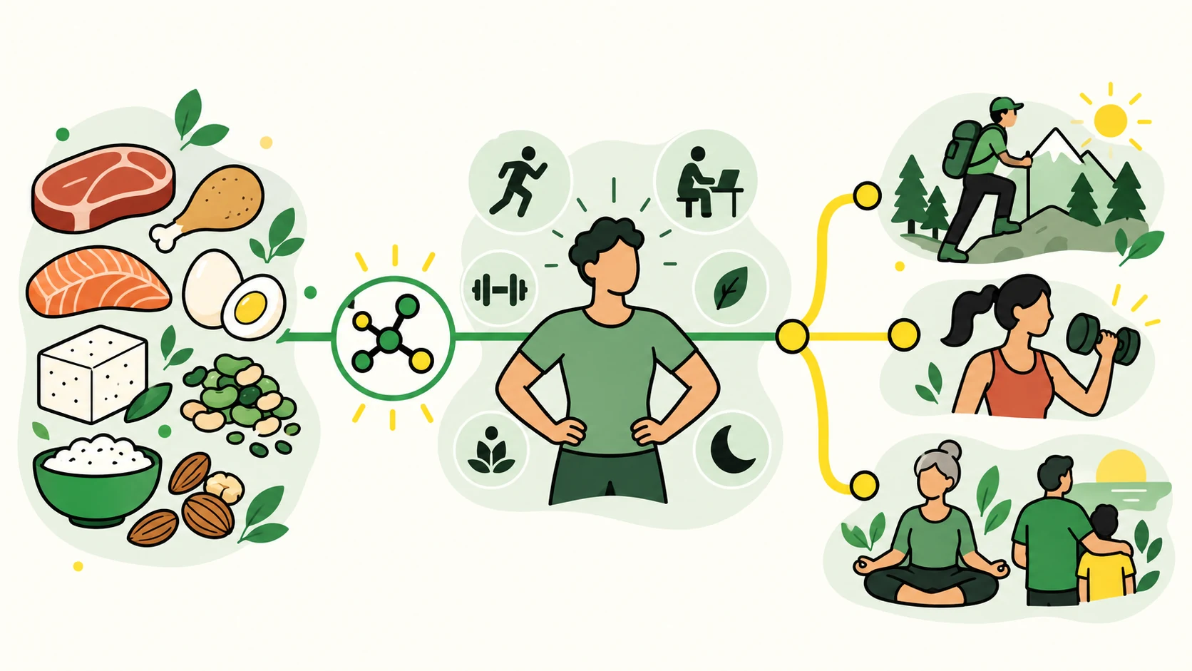 high protein keto editorial illustration