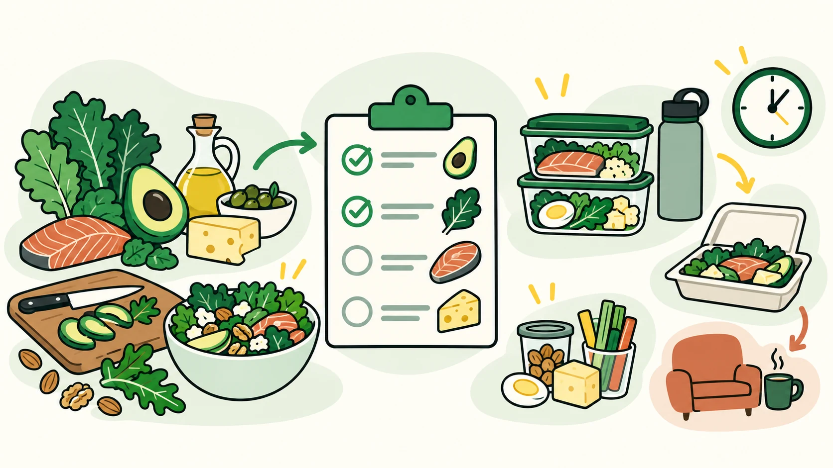lazy keto editorial illustration