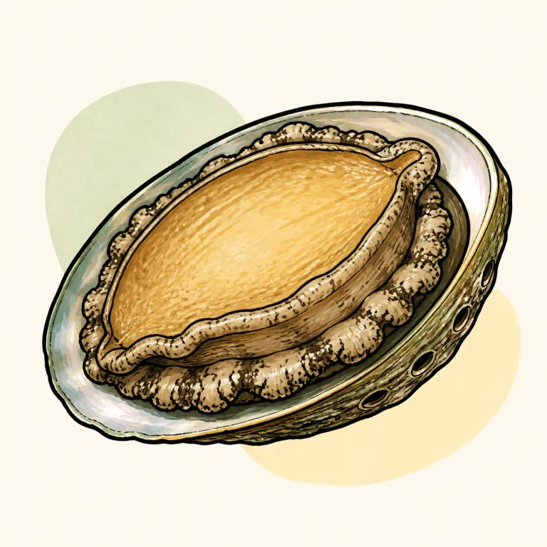 Hand-drawn editorial illustration of Abalone.