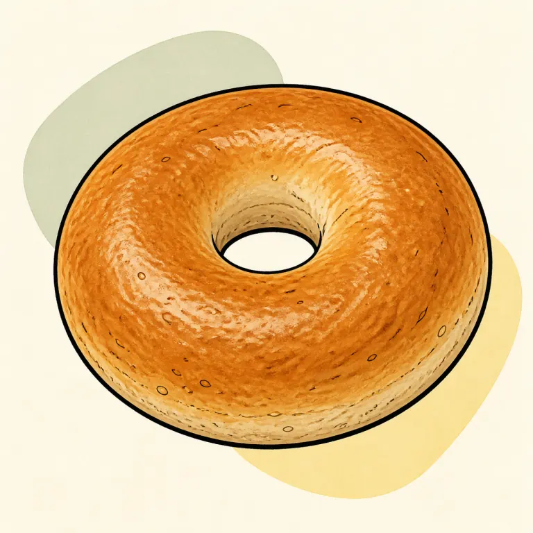 Hand-drawn editorial illustration of Bagel.