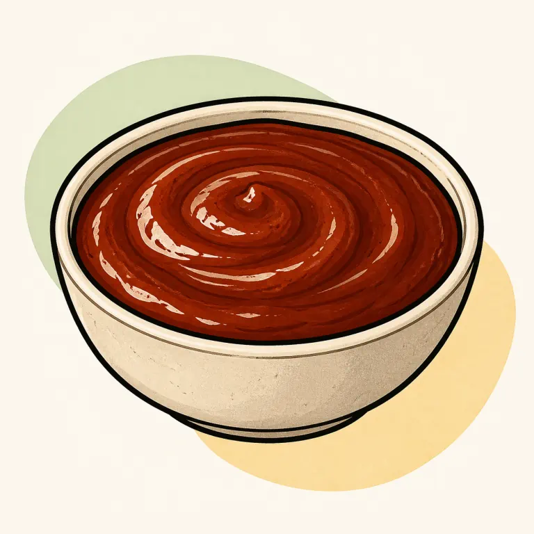 Hand-drawn editorial illustration of Barbecue sauce.