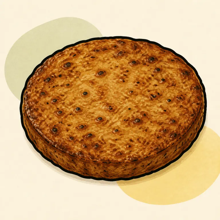 Hand-drawn editorial illustration of Breakfast link, pattie, or slice, meatless.