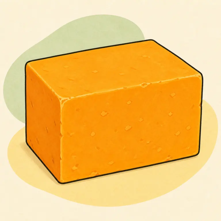 Hand-drawn editorial illustration of Cheese, Colby.