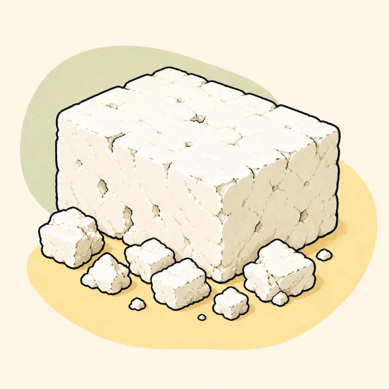Hand-drawn editorial illustration of Cheese, Feta.