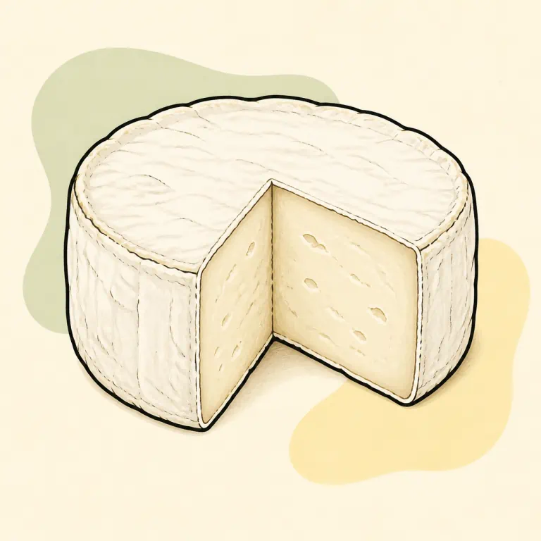 Hand-drawn editorial illustration of Cheese, goat.