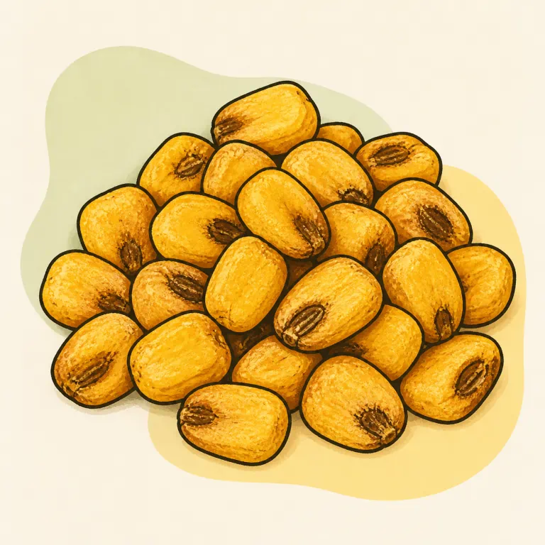 Hand-drawn editorial illustration of Corn nuts.