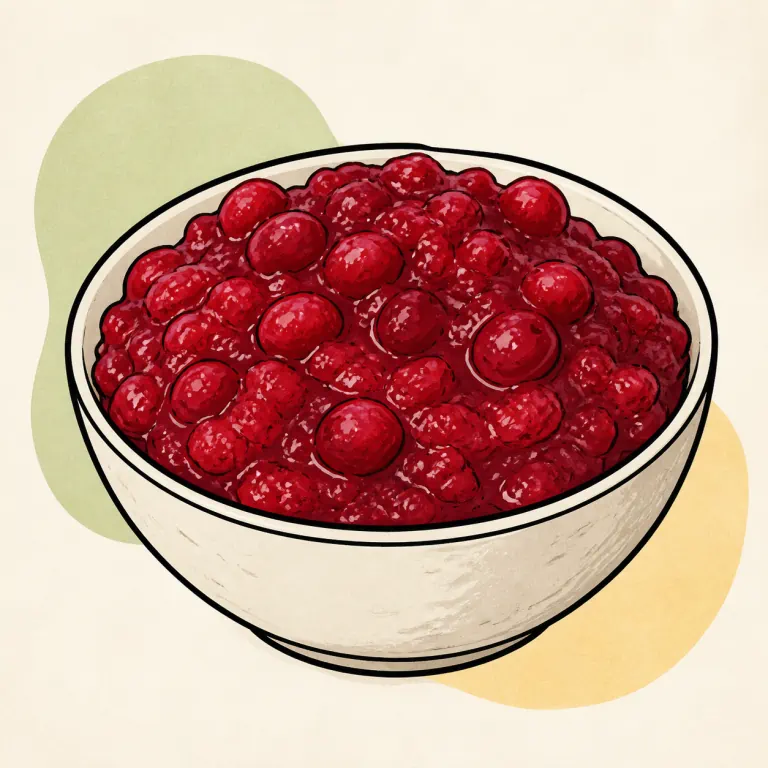 Hand-drawn editorial illustration of Cranberry sauce.