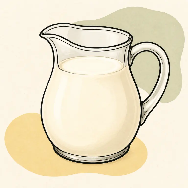 Hand-drawn editorial illustration of Cream, half and half.