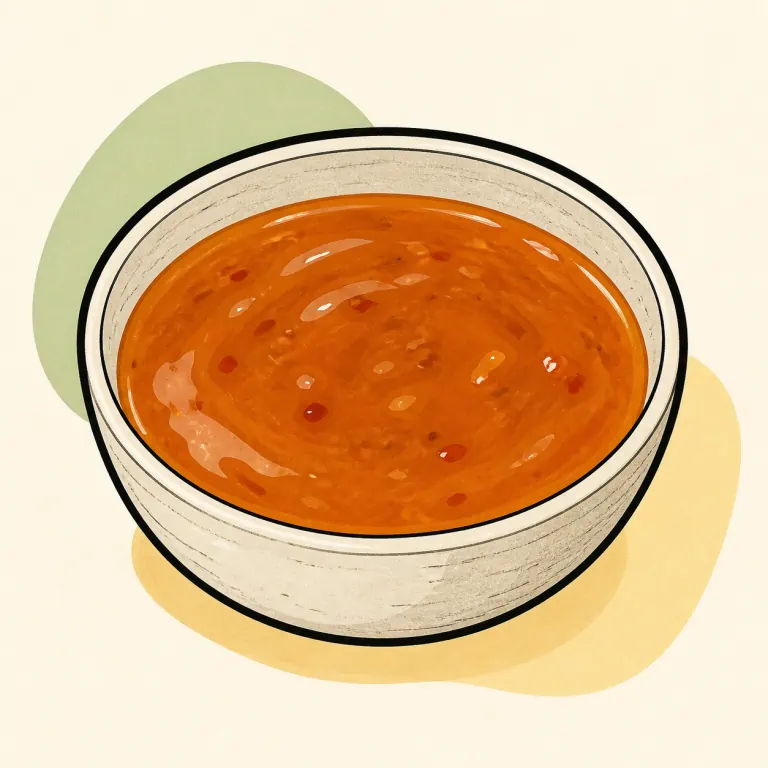 Hand-drawn editorial illustration of Duck sauce.
