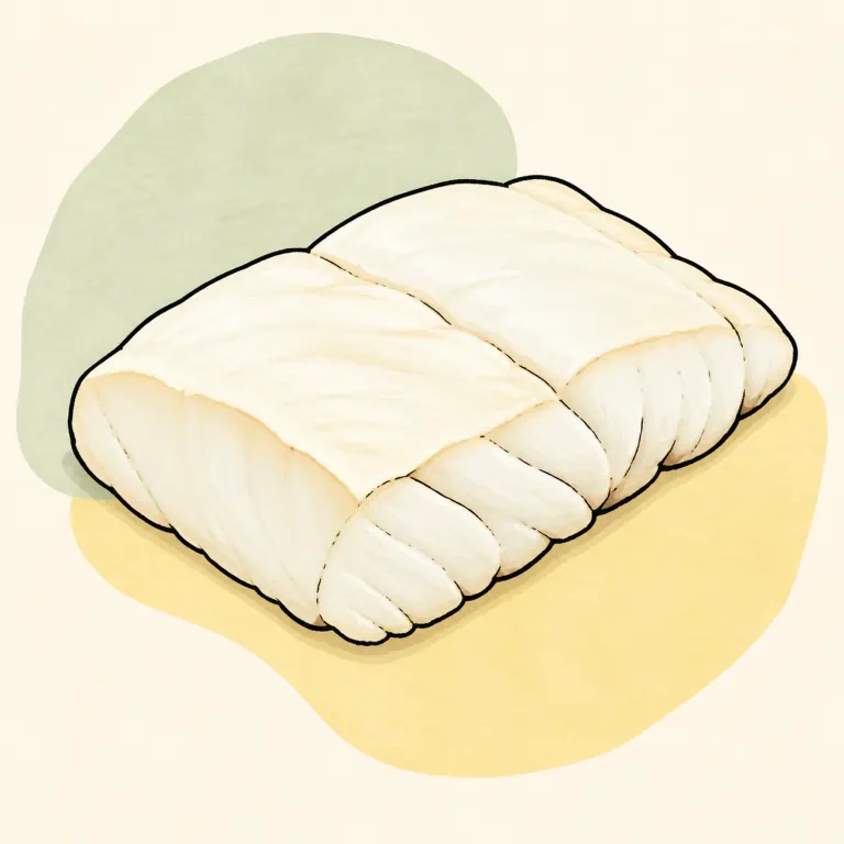 Hand-drawn editorial illustration of Fish, haddock, steamed.