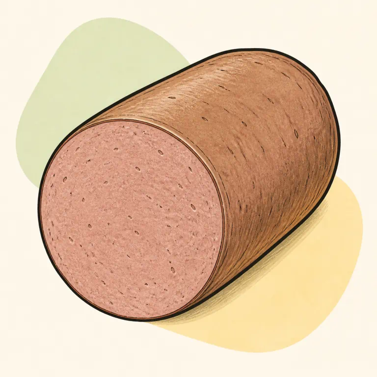 Hand-drawn editorial illustration of Liverwurst.