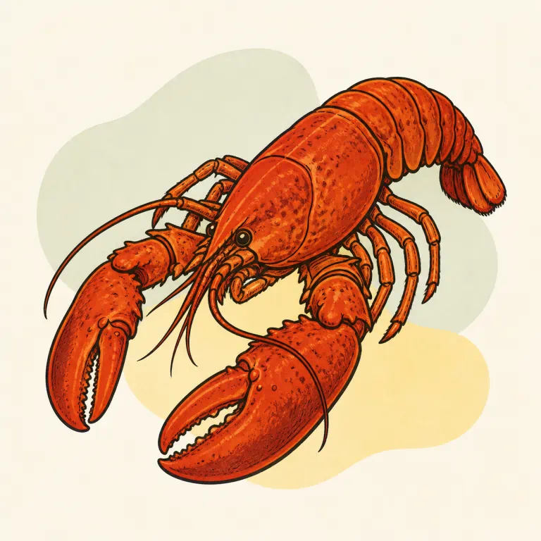 Hand-drawn editorial illustration of Lobster.