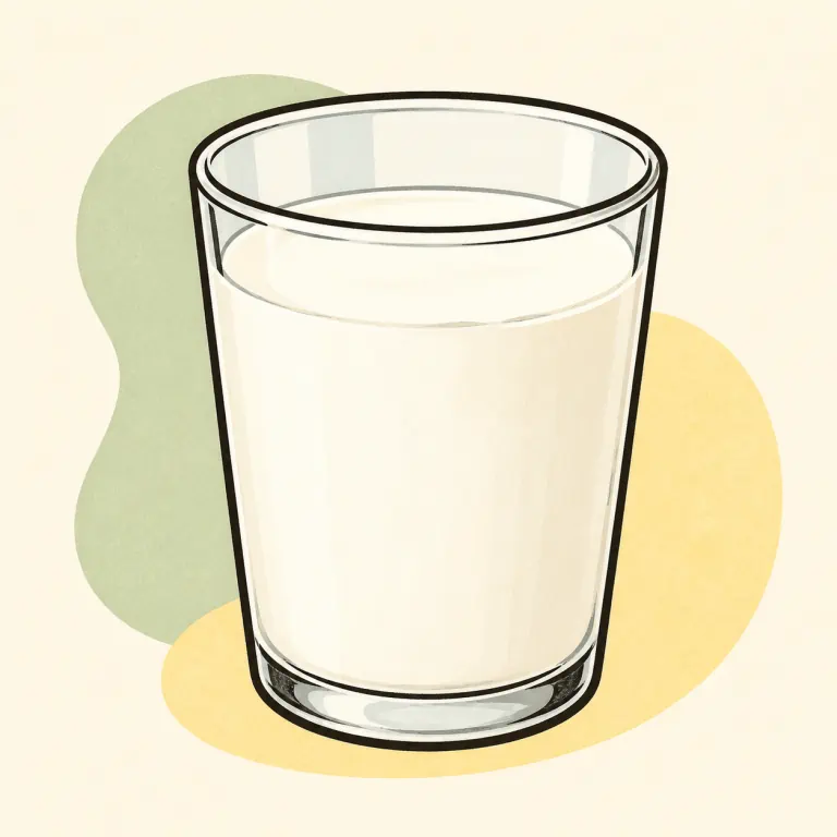 Hand-drawn editorial illustration of Milk, whole.