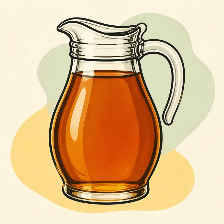 Hand-drawn editorial illustration of Pancake syrup.