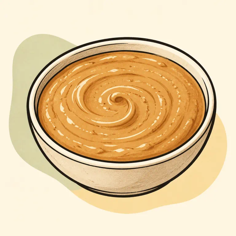 Hand-drawn editorial illustration of Peanut sauce.