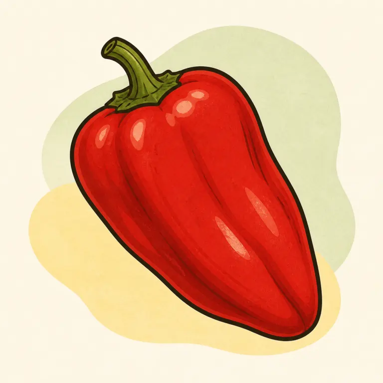 Hand-drawn editorial illustration of Pimiento.
