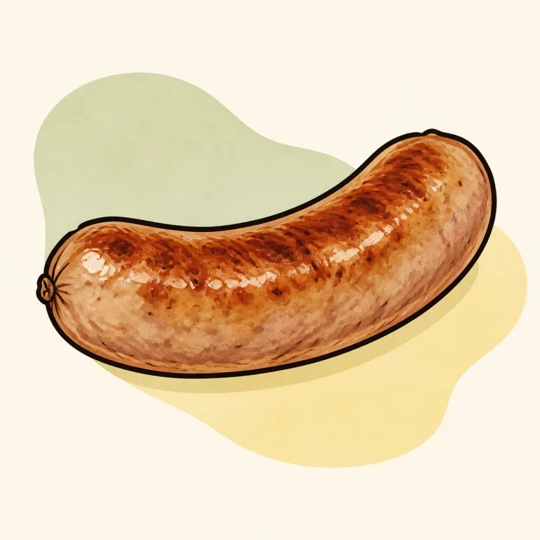 Hand-drawn editorial illustration of Pork sausage.