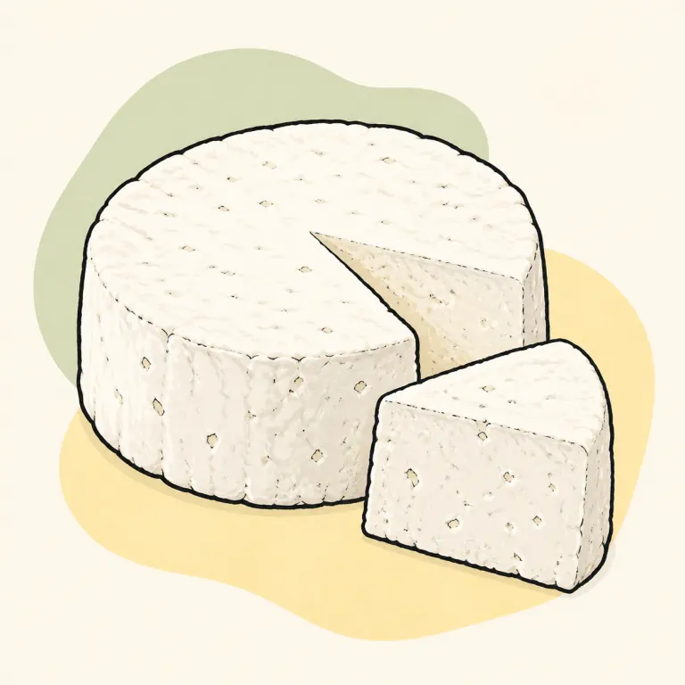 Hand-drawn editorial illustration of Queso Fresco.