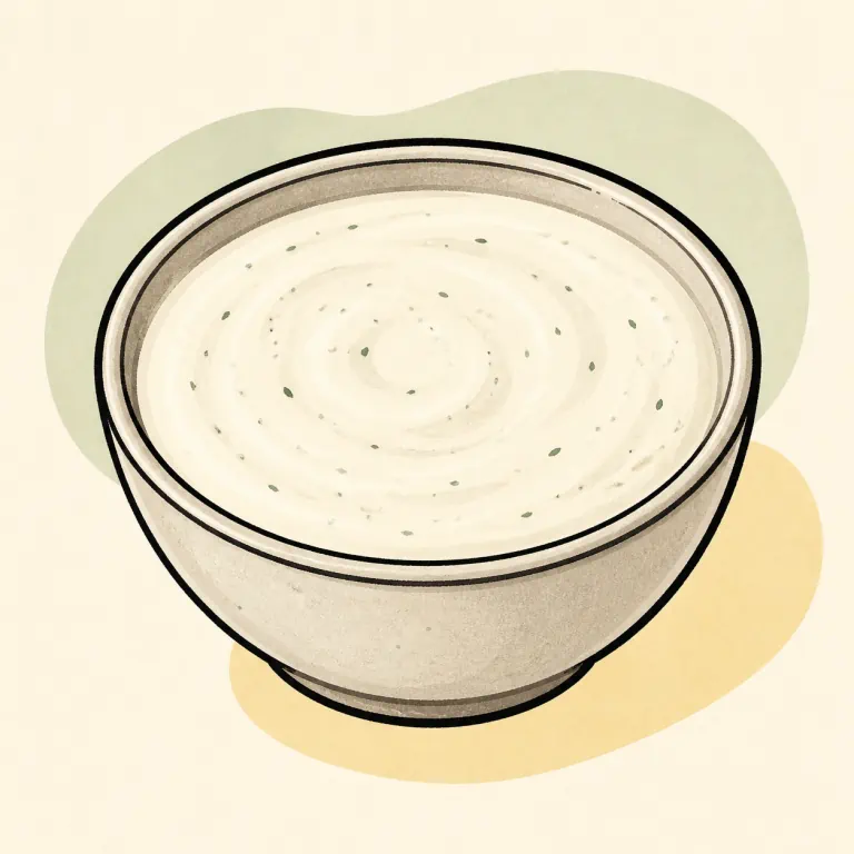Hand-drawn editorial illustration of Ranch dressing.