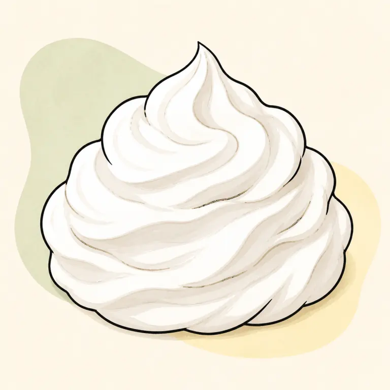 Hand-drawn editorial illustration of Whipped topping.
