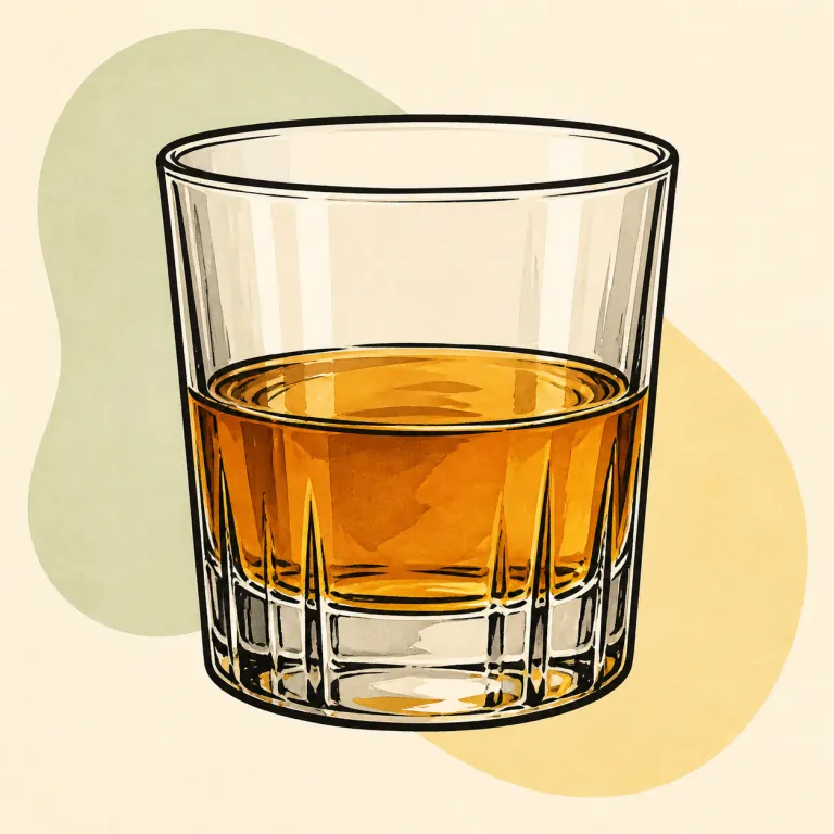 Hand-drawn editorial illustration of Whiskey.
